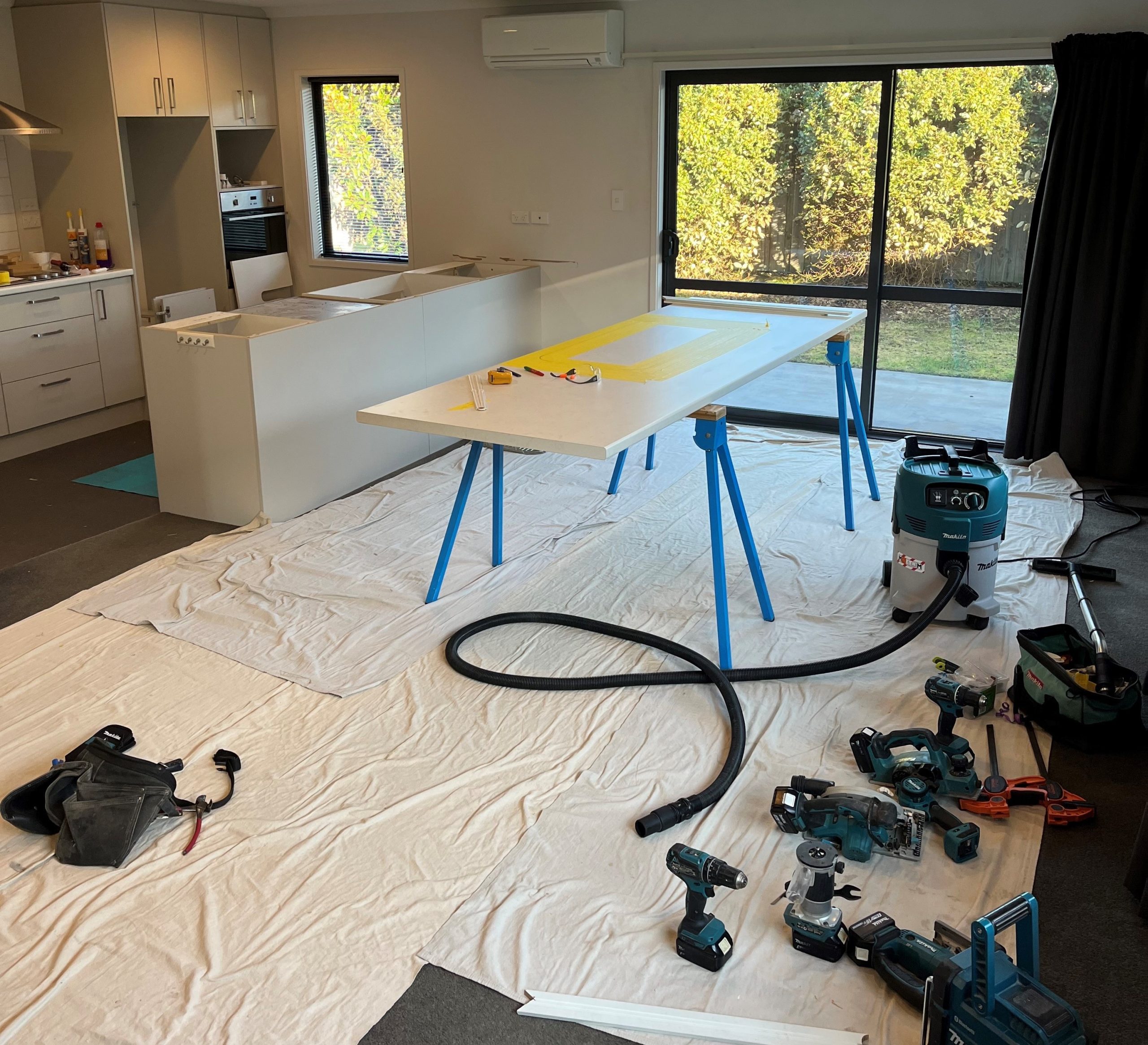 benchtop floor protection